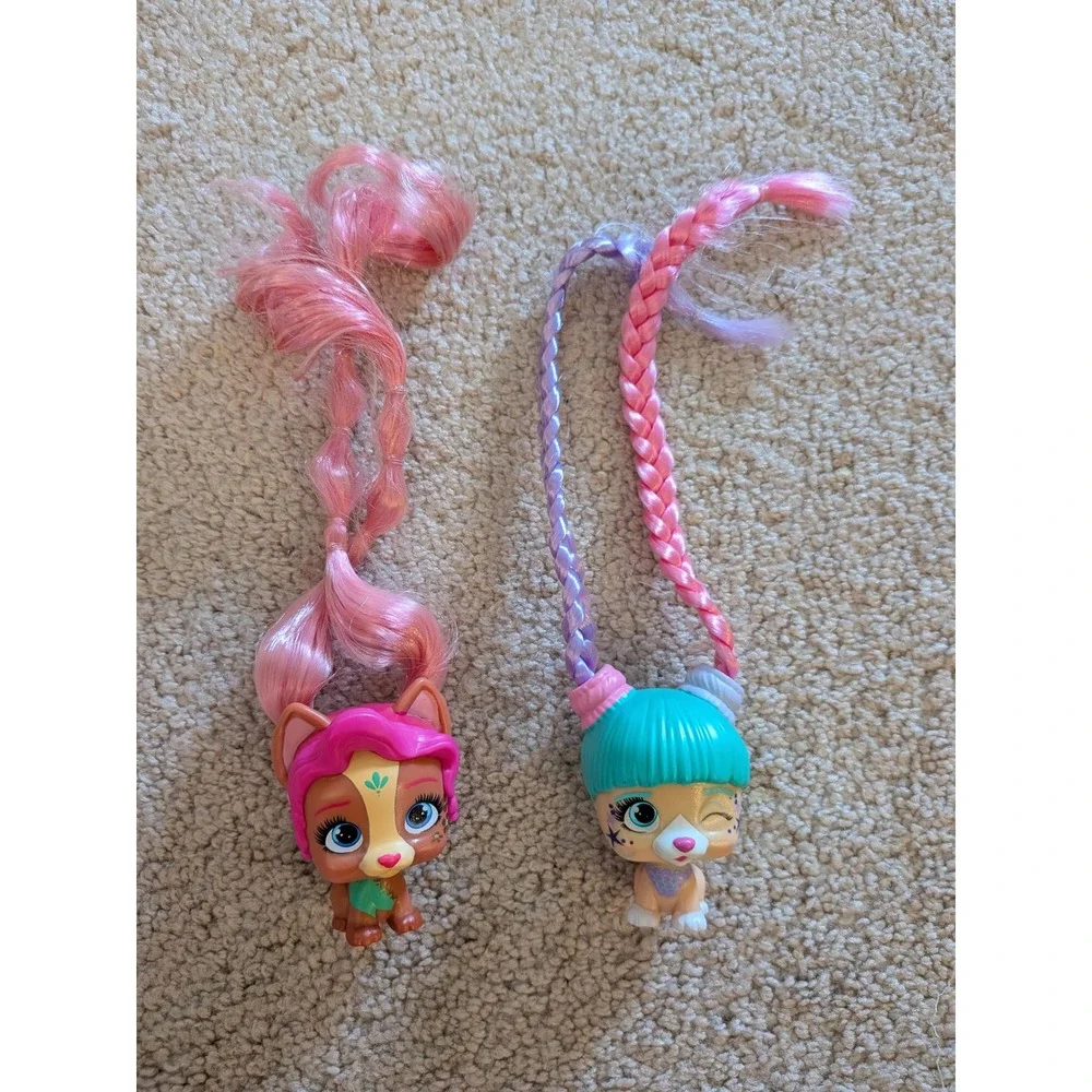 VIP Pets Mini Fans Collectible Figures Lot Synthetic Hair Toys